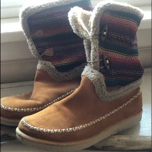 Moccasin style boot.